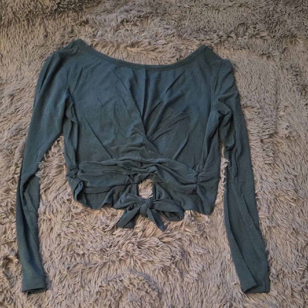 Victoria's Secret Teal Wrap Blouse